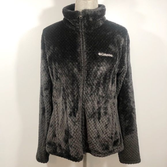 Columbia Jackets & Blazers - Columbia Fuzzy Black Warm Jacket Size Large